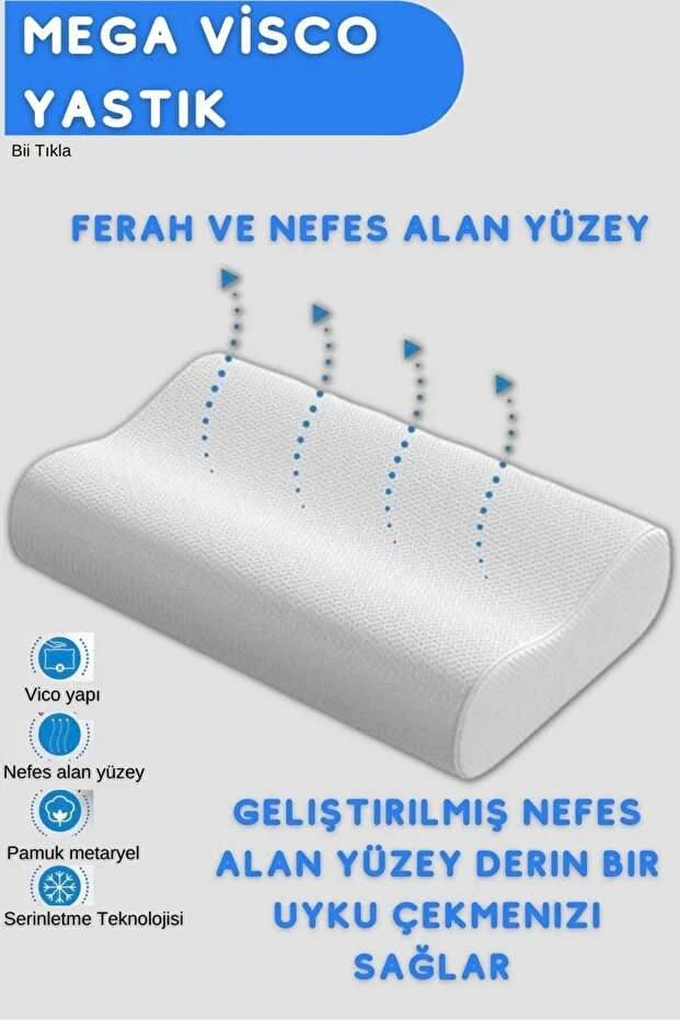 Mega Boy Ortopetik Visco Yastık